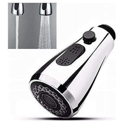 Douchette Rétractable Evier Robinet Cuisine Avec Bouton Stop 2 Types de Tête Univers (1/5)