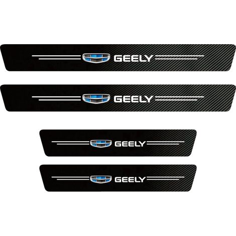 (Pour Geely,lot de 4) Protections de seuil de porte en fibre de carbone de haute qualité pour Geely Geometry C,Coolray GX3 LC,Panda,Emgrand X7 EC7,Tugella et Atlas (1/3)