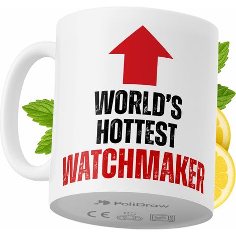 Taza para relojero. Divertida taza de café o té con diseño gráfico y texto humorístico. Taza ideal para cumpleaños, santos y días festivos. Taza premium para ocasiones especiales en casa, la oficina o (1/5)