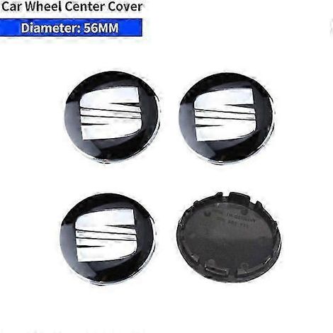 Quatre enjoliveurs centraux de roue de 63 mm, compatibles avec les enjoliveurs de roue Volkswagen SEAT