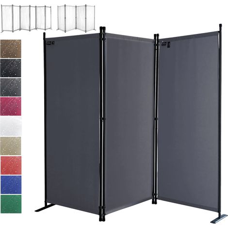 Paravent 4 Teilig 165 x 220 cm Rotorange - Garten & Balkon Sichtschutz Stellwand Innen & Außen - Raumteiler Trennwand Faltbar Blickdicht & Wetterfest
