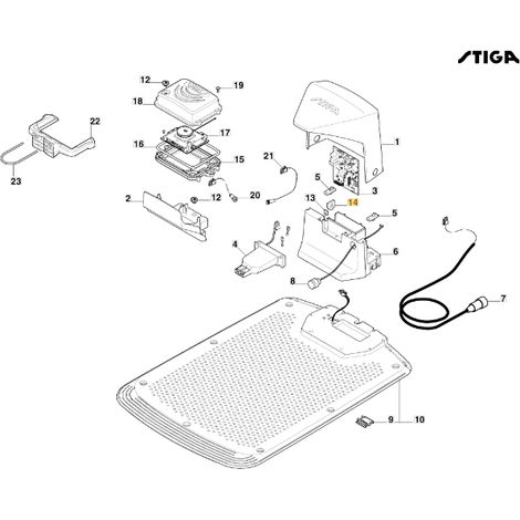 TPV pasacables robot cortacésped modelos A1000 ORIGINAL STIGA 118564528/0 (1/2)