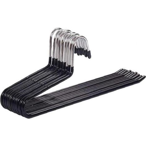Cintres à extrémité Ouverte, Organisateurs faciles à Glisser pour Pantalons Ouverts, Cintres en métal antirouille durables,10 (1/4)