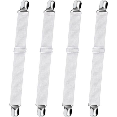 Sangle De Maintien Élastique Réglable Pour Housse De Repassage Et Drap Avec Clips Métalliques Lot De 4 (1/5)