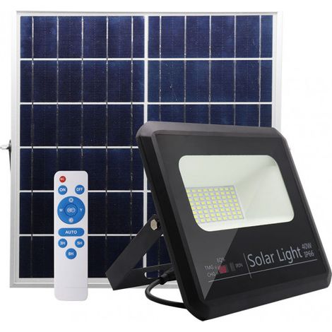 Projektor Solar Malaquita 40w 6500k Schwarz 3600lm (20,5x23x6)(35x23,5x2) cm Steuerung und Cable 5m (1/3)