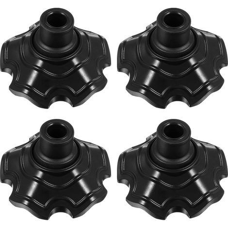 Lot de 4 protections de pieds de chaise de camping - 13 mm - Noir (1/5)