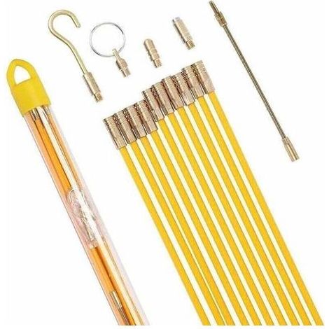 FENOPLASTICATire fil électriques Jeu de baguettes fibre de verre, XU,Kit rétractable d’installation pour Cable en Boîtier Plastique 33cmX10 pièces—— - KZQ (1/4)