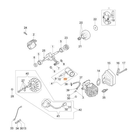 ORIGINAL EMAK Modell 925 GS260 Kettensäge Kolbensegment 50160143R