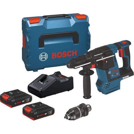Marteau perforateur sans fil Bosch GBH 18V-26 F Professional 18 V, 2,6 J, SDS Plus, sans balais + 2 batteries 2,0 Ah + chargeur + L-Boxx (1/5)