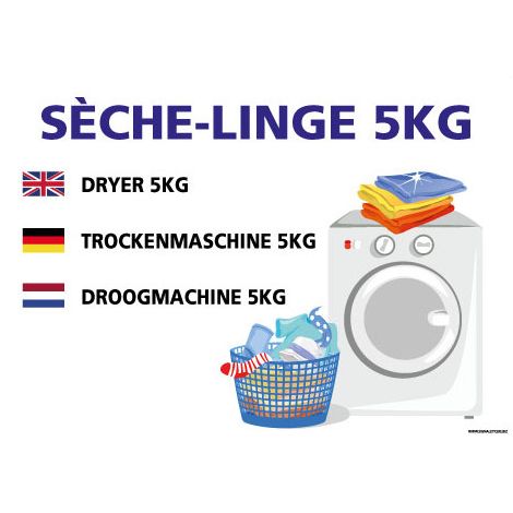 PANNEAU SECHE LINGE PERSONNALISABLE (H0435) - Adhésif - 105 x 75 mm (1/2)
