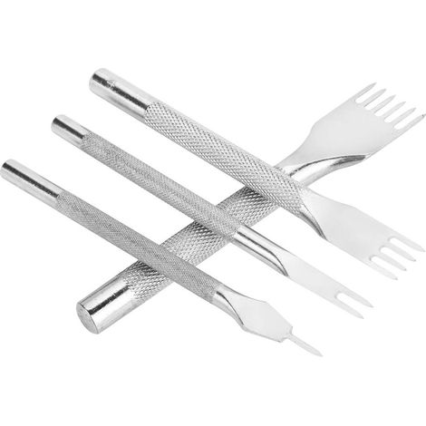 Lot de 4 outils de couture pour trous de maroquinerie, espacement des broches 1/2/4/6 pour kits de ciseaux à coudre (1/5)
