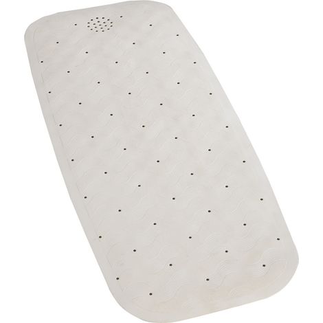 Wenko – Tapis de bain antidérapant en caoutchouc naturel 90 x 37 cm – Ventouses pour fixation stable – Lavable à 40°C – Confort et sécurité