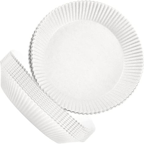 100 feuilles de papier jetables pour panier à air chaud, résistantes à la chaleur jusqu'à 220 °C, antiadhésives, pour friteuse. (1/5)