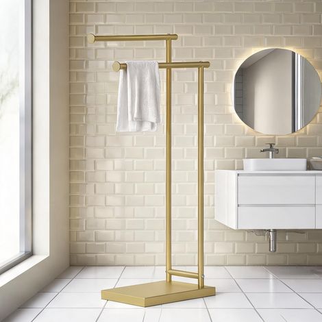 Porte-serviettes oro en métal 35,5 x 20 x 78 cm (1/5)