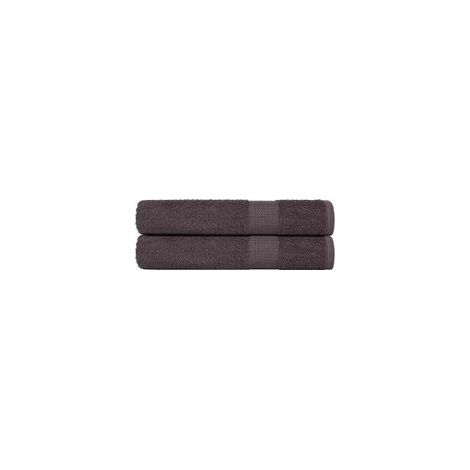 Toallas de sauna FROGN, juego de 2, antracita, 80 x 200 cm, 360 g/m² - Crezuo