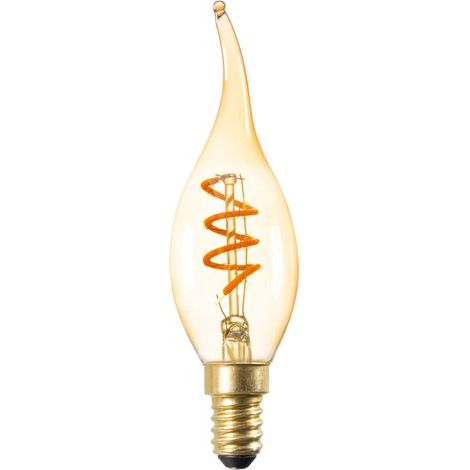 Ampoule LED E14 en forme de flamme, 1800 K ambré, 2,5 W, éclairage décoratif d intérieur chaleureux (1/5)