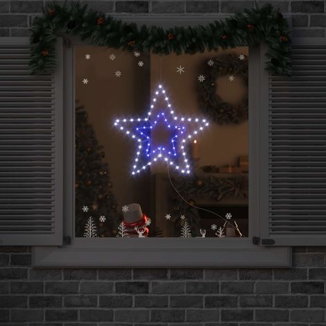 Weihnachtsstern mit 72 LEDs Kaltweiß 51,5 x 50 x 0,65 cm Eisen