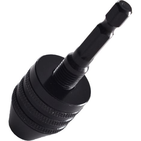 SABIR 0,6-8mm Serrage tournevis mandrin clé percussion mandrin perceuse déverrouillage Adaptateur de foret 1/4" arbre hexagonal (1/5)