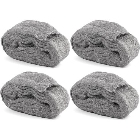 Steel Wool 0000 12 m, Pack of 4 Iron Straws for Clogging Holes (1/5)