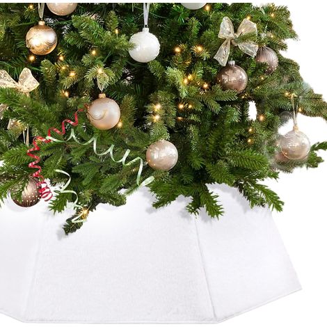 Collare Albero Natale Ø 63 cm Copertura Base Bianco (1/5)