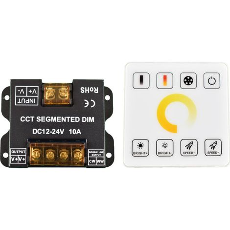 Contrôleur CCT Dual White pour rubans LED avec panneau tactile (1/5)