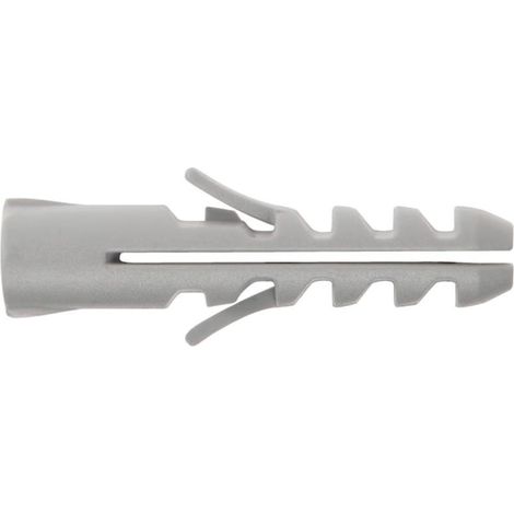 Taco Nylon Tradicional Gris  12 mm. (Caja de 25 piezas)