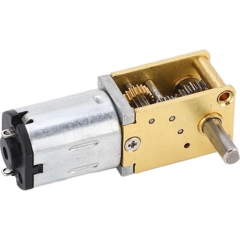 Moteur à vis sans fin DC 12V à fort couple silencieux arbre simple 27 tr/min avec socle pour four robot, boîtier zinc alliage laiton (1/5)