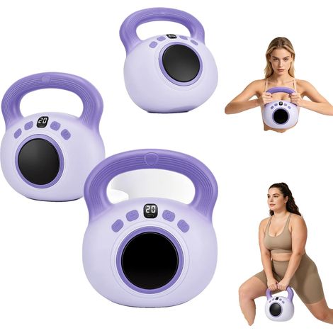 Kettlebell vibrante, 1,36 kg, finitura galvanizzata resistente, allenamento di forza, 20 x 20 x 20 cm, allenamento per braccia e addominali (1/5)
