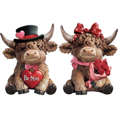 Statue de Vache - Couple de Veaux en Résine Saint - Valentin - Statues (1/5)