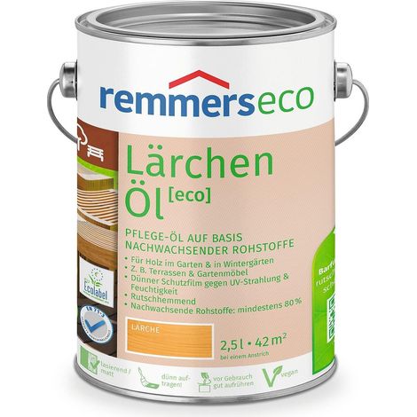 Remmers Lärchen-Öl [eco], 2,5 Liter, nachhaltiges Lärchenöl, aussen und innen, optimal für Lärche Gartenmöbel oder Lärche Holzterrassen, ökologisch