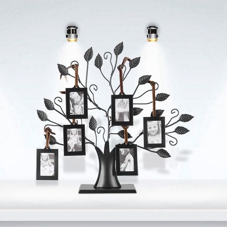 Arbre à photos tendance avec cadres suspendus, décoration intérieure S (1/5)