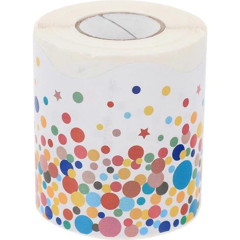 1 Rolle dekorative Pinnwand-Randaufkleber, Klassenzimmer-Wanddekorationen, Tafel-Randaufkleber-300X7X0.1CM-White (1/3)