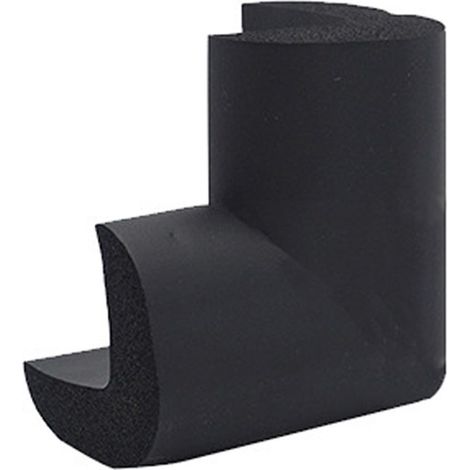 20 protections d'angle en caoutchouc - protections d'angle pour bébé - protections d'angle pour bureau - avec ruban adhésif double face prépositionné (noir) (1/4)