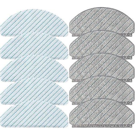 Lot de 10 Wiping chiffon de lavage patins pour Ecovacs Deebot OZMO T10/T10 Plus accessoires d'aspirateur robot pièces de rechange (1/5)