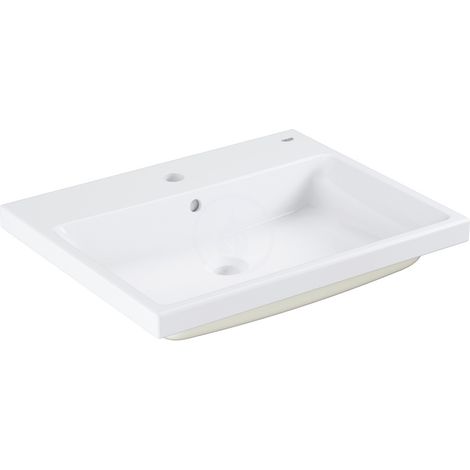 Grohe Cube Ceramic - Lavabo a semincasso, 61x49 cm, PureGuard, bianco alpino 3947900H (1/4)