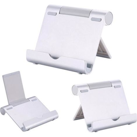 Multi-Angle Support Portable pour Les tablettes, liseuses et Smartphones léger Durable Corps en Aluminium-Ywey (1/3)