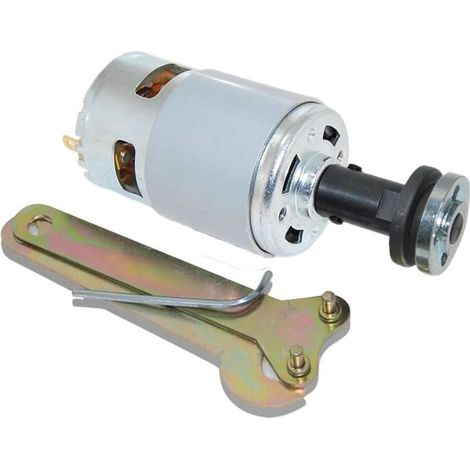 Kaelt - 775 DC Moteur 12V/24V à engrenage double roulement à billes grand couple avec scie M10 Balde tige de connexion pour pièces de bricolage (1/5)