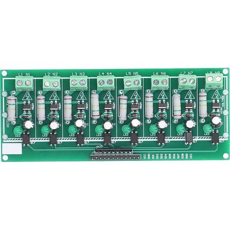 Optokoppler-Isolationspanel, 8-Kanal-SPS-Spannungserkennungsmodul, 220 V AC für Selbstbauprojekte (1/5)