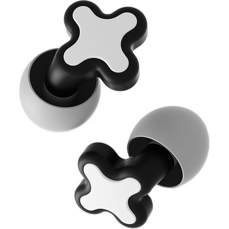 Bouchons d'oreilles en silicone souple, réduction du bruit, blocage du son, pour la maison et le sommeil, noirs (1/5)