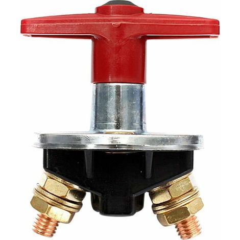 Interruptor de aislamiento de desconexión de fuente de alimentación fija para automóvil de 12V-60V, llave de corte de batería, desconectador de cable para automóvil (multicolor, tamaño único)