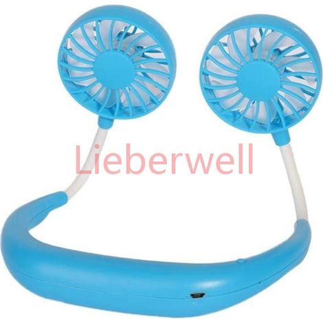 Ventilateur de cou portable,Mini ventilateur de cou USB Portable rechargeable Ventilateur de tour de cou Ventilateur de collie[496] (1/4)