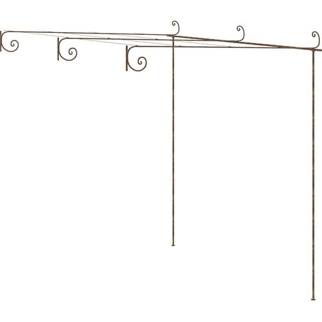 Maison Exclusive - Pergola de jardin Marron antique 3x3x2,5 m Fer (1/5)