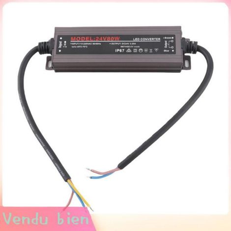 Garosa Alimentation LED étanche Wired 80W Ultrathin Waterproof Switch LED Driver Power Supply Source bricolage convertisseur (1/4)
