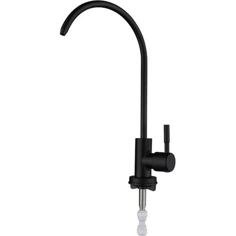Robinet de Salle de Bain et de Cuisine en Acier Inoxydable 304 à Eau Potable directe (Noir Mat) (1/5)