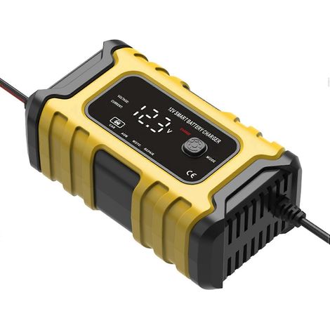 Motorrad-Batterieladegeräte 12V 6A Vollautomatische intelligente Batterieladegeräte Erhaltungsladegeräte Tragbares Erhaltungsladegerät