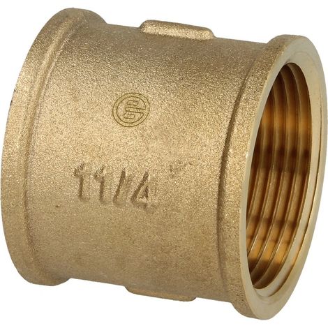 Manchon double 1 1/4’’ laiton nu