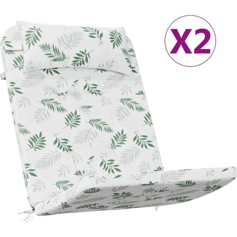 Maison Exclusive - Cuscini Sedia Adirondack 2 pz Motivo a Foglie in Tessuto Oxford (1/5)