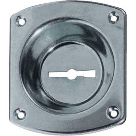10 x CR 32 MOSTRINA P/SERRATURA DM CROMATA C/INCAVO 12MM