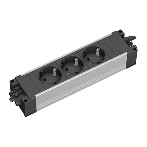 Bachmann STEP ALU prise multi-prise noire 35 degrés