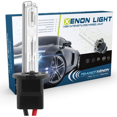 1x H3 6000K 35W plastique - Ampoule xénon pour kit HID de rechange avec cable (1/2)